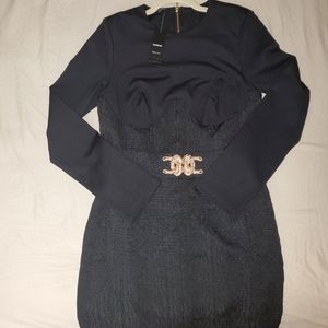 Bebe long sleeve corset dress